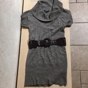 Tan Speckled Bodycon Sweater Dress